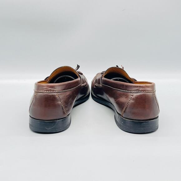 Cole Haan Shoes Mens 9.5 Brown Leather Tassel Loafers Slip On Dress Moc Toe main image 9